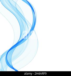 Onda blu astratta, sfondo ventoso Design Foto Stock