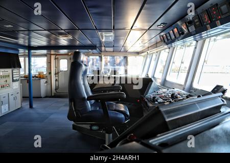 Non esclusiva: L'attrezzatura è raffigurata a bordo dell'icebreaker Noosphere (RRS James Clark Ross) ormeggiato al terminal passeggeri del porto di Odesa, s Foto Stock