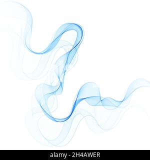 Onda moderna blu. Elemento di design Foto Stock