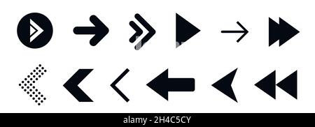 Scorri verso l'alto, insieme di pulsanti per i social media. Frecce nere, pulsanti e web per pubblicità e marketing Illustrazione Vettoriale