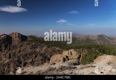 Gran Canaria, parte centrale dell'isola, Las Cumbres, cioè i vertici Foto Stock