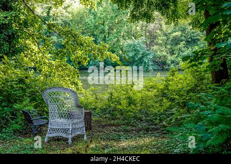 Havelinsel Maienwerder, Tegel, Reinickendorf, Berlino, Germania Foto Stock