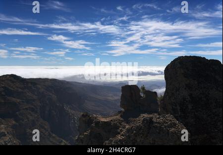 Gran Canaria, parte centrale dell'isola, Las Cumbres, cioè i vertici Foto Stock