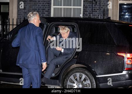 Il primo ministro Boris Johnson invita i leader aziendali più importanti del mondo a Downing Street al numero 10 per stabilire la "Gran Bretagna globale" Foto Stock