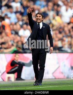 Foto d'archivio del 22-04-2017 di Antonio Conte. Tottenham ha annunciato la nomina di Antonio Conte come nuovo allenatore di testa. Data di emissione: Martedì 2 novembre 2021. Foto Stock