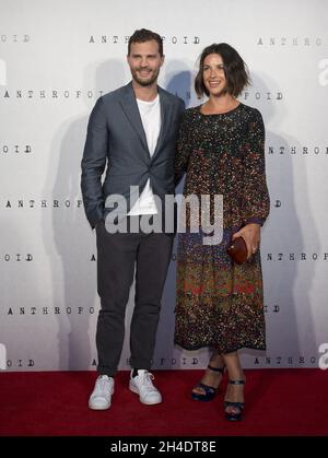 Jamie Dornan e sua moglie Amelia Warner partecipano alla prima britannica di ANTROPOID alla BFI Southbank di Londra. Martedì 30 agosto 2016. Il credito fotografico deve essere: Isabel Infantes / EMPICS Entertainment. Foto Stock