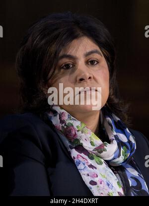 Sayeeda Hussain Warsi, Baronessa Warsi, partecipa a una tavola rotonda sull'impatto della Brexit e del crollo politico al dibattito della Convenzione nella Sala Centrale di Westminster, Londra, . Foto datata: Sabato 13 maggio 2017. Il credito fotografico deve essere: Isabel Infantes / EMPICS Entertainment. Foto Stock