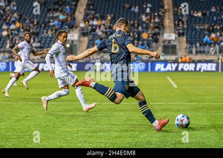 Daniel Gazdag - calciatore professionista ungherese che calcia la squadra di calcio della Philadelphia Union MLS - calciatori professionisti e calcio americano Foto Stock