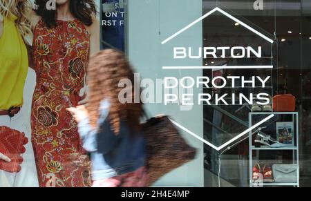 Filiale di Burton e Dorothy Perkins a Oxford Street, nel centro di Londra. Foto datata: Mercoledì 6 giugno 2019. Il credito fotografico deve essere: Isabel Infantes / EMPICS Entertainment. Foto Stock