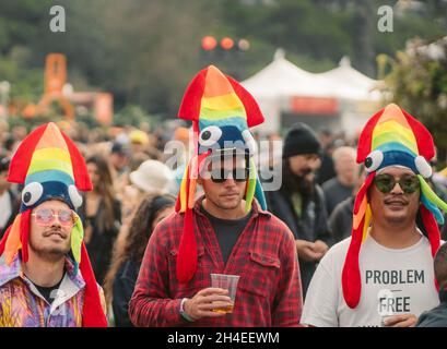 SAN FRANCISCO, CALIFORNIA - 31 OTTOBRE: Una visione generale dell'atmosfera e della moda durante il giorno 3 del 2021 Outside Lands Music and Arts Festival al Golden Gate Park il 31 ottobre 2021 a San Francisco, California. Foto di Weston Thomas/imageSPACE/Sipa USA Foto Stock