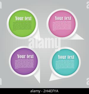 Set di fumetti colorati eps 10 Illustrazione Vettoriale