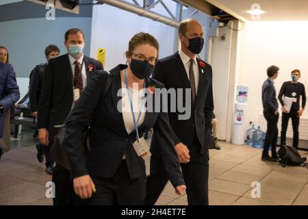 Glasgow, Regno Unito. Il Principe William partecipa alla 26a Conferenza delle Nazioni Unite sui cambiamenti climatici, nota come COP26, a Glasgow, Regno Unito, il 2 novembre 2021. Foto: Jeremy Sutton-Hibbert/Alamy Live News. Foto Stock