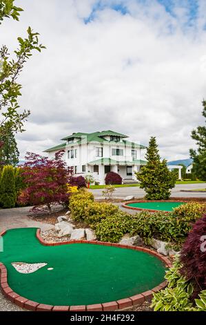 Olson Mansion e campo da golf a Lake Wilderness, Washington. Foto Stock
