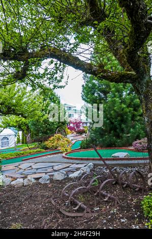 Olson Mansion e campo da golf a Lake Wilderness, Washington. Foto Stock
