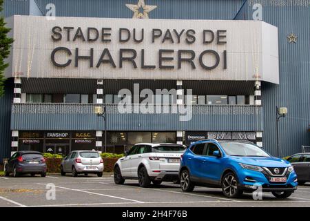 Charleroi, Belgio, 2 novembre 2021, è stato utilizzato dalla Royal Charleroi Sporting Club fin dalla sua inaugurazione nel 1939. Foto Stock