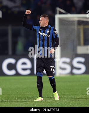 Durante la UEFA Champions League, il Gruppo F si disputava al Gewiss Stadium di Bergamo. Data foto: Martedì 2 novembre 2021. Foto Stock