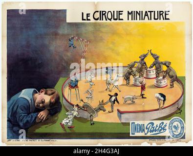 Poster - le Cirque miniatura 1908, Pathé Freres, Cinema Pathe Foto Stock