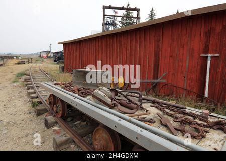 Vecchio cantiere minerario nel World Museum of Mining.Butte.Montana.USA Foto Stock