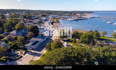 Veduta aerea di Plymouth, ma, USA Foto Stock