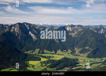 Osterhofen, Bayrischzell, Monti del Karwendel, Alpi, alta Baviera, Baviera, Germania Foto Stock