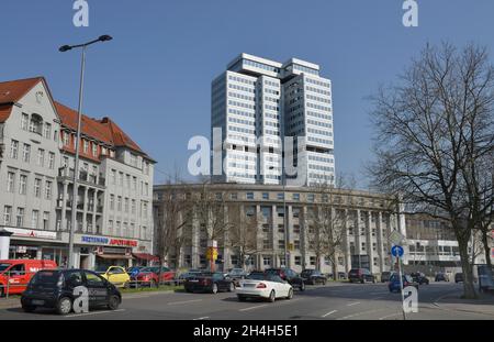 Edificio alto, assicurazione pensioni tedesca, Hohenzollerndamm, Wilmersdorf, Berlino, Germania Foto Stock