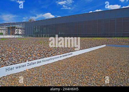 Centro di documentazione Topografia del terrore, ex sede della Gestapo, SS e Reich Security Main Office, Berlino, Germania Foto Stock