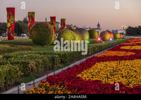 Serata a Piazza Tiananmen, Pechino, Pechino Shi, Cina Foto Stock