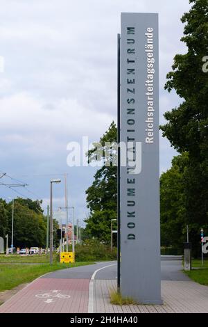 Centro di documentazione dei cartelli, campi di raduno del partito nazista, Norimberga, Franconia, Baviera, Germania Foto Stock