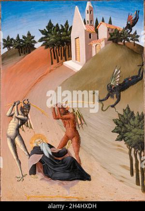 Sant'Antonio Abate tormentato da Demoni, dipinto da sano di Pietro, 1434-1440 Foto Stock