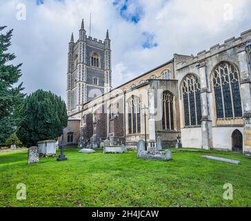 L'immagine è della Chiesa di Santa Maria nel villaggio di Dedham nella contea di Suffolk Foto Stock