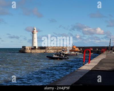 Porto di Donaghadee, Irlanda del Nord, Regno Unito Foto Stock