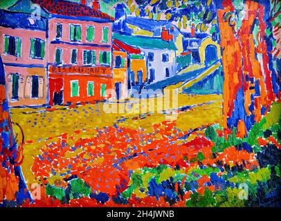 Francia, Parigi, Museo d'Orsay, Ristorante de la Machine ? Bougival, Maurice de Vlaminck Foto Stock