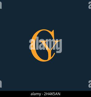 Innovativo logo CY iniziale professionale e logo CY. Lettera CY minimal elegante monogramma. Simbolo e cartello Premium Business Artistic Alphabet Illustrazione Vettoriale