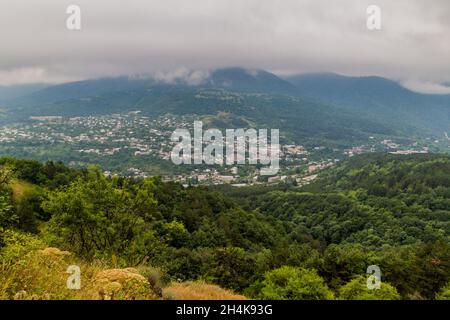 Veduta aerea di Dilijan in Armenia Foto Stock