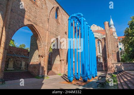 Rovine della chiesa Franziskaner-Klosterkirche a Berlino, Germania Foto Stock