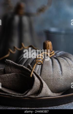 Luogo di festa per la celebrazione del Ringraziamento in stile m onochrome Foto Stock