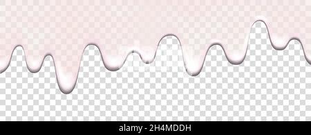 Liquido cremoso rosa gocciolante, ciambella, yogurt con marmellata, gelato. Smalto di ciambella. Caramello. Struttura di gocciolamento vettoriale. Illustrazione Vettoriale