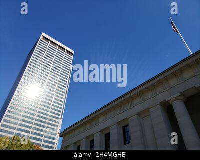 Edifici alti nel centro di Columbus, Ohio Foto Stock