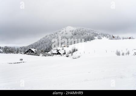 Inverno nei Monti Jizera Foto Stock