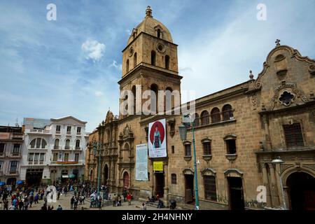 Basilica di San Francisco, Plaza Mayor, La Paz, Bolivia, Sud America Foto Stock