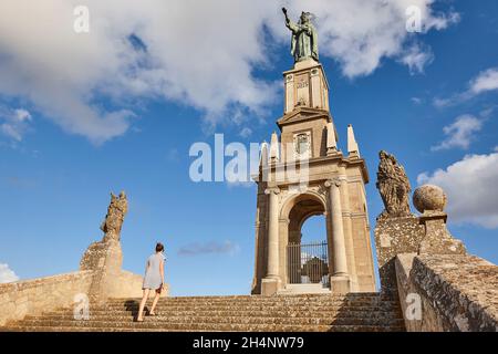 Punto di vista a Maiorca. San Salvador Santuari. Isola delle Baleari. Spagna Foto Stock