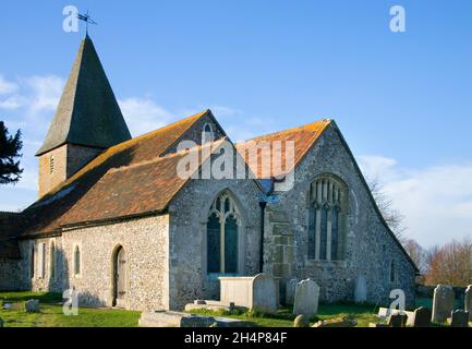 st peters rodmell chiesa parrocchiale nel sud-bassi parte nazionale est sussex Foto Stock