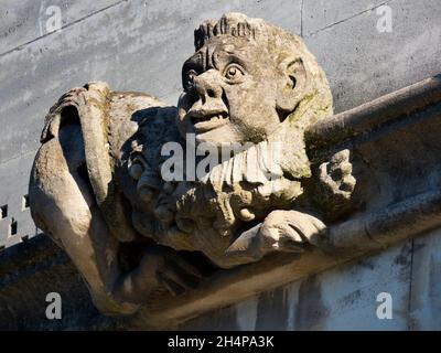 Gargoyles di Magdalen. Magdalen è uno dei più grandi e antichi college dell'Università di Oxford. Ha anche la sua fa molto propria, stravagante e fantasiosa Foto Stock