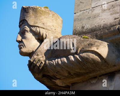 Gargoyles di Magdalen. Magdalen è uno dei più grandi e antichi college dell'Università di Oxford. Ha anche la sua fa molto propria, stravagante e fantasiosa Foto Stock