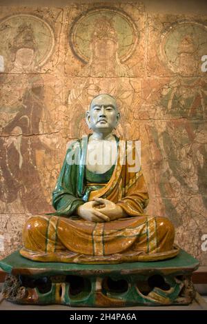 I diciotto Arhats (o Luohan) del Buddhismo cinese sono concepiti come i seguaci originali del Buddha di Gautama che hanno seguito il Nobile Ottufold Pa Foto Stock