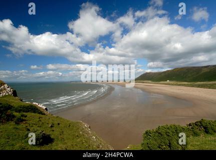 Rhosili Beach, Gower South Wales Regno Unito Foto Stock