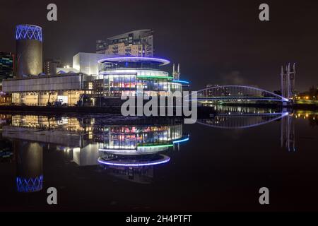 Il teatro Lowry, Salford Quays, Greater Manchester Foto Stock