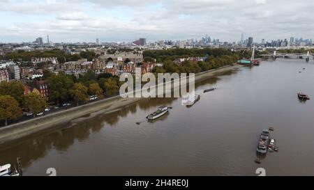 Vista aerea del trono sul Chelsea Foto Stock