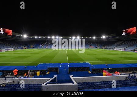 Una visione generale del King Power Stadium davanti a questa partita della UEFA Europa League, Leicester City contro Spartak Mosca Foto Stock