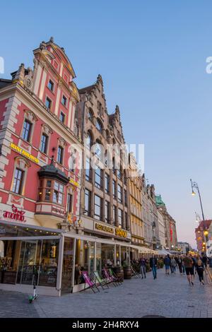 Rynek, piazza del mercato, centro storico, Breslavia, Polonia Foto Stock